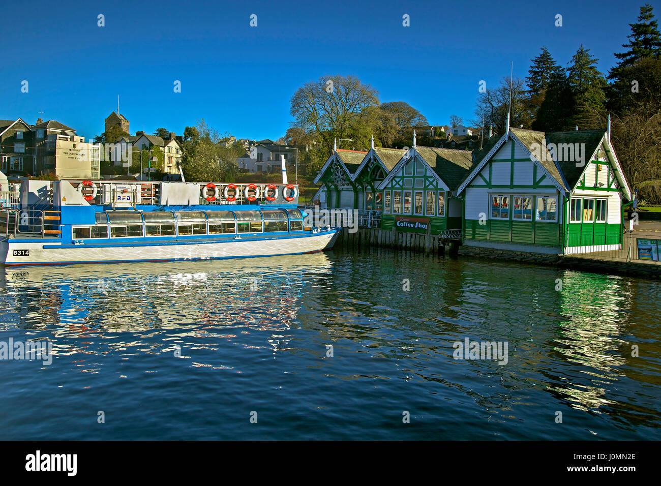 Lake Windermere Bowness pier Stock Photo Alamy