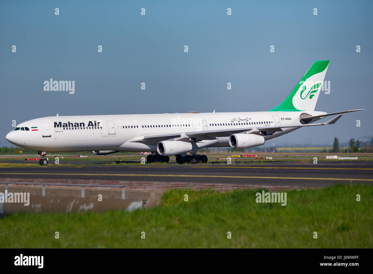 Mahan Air Airbus A340 Iran Tehran Stock Photo