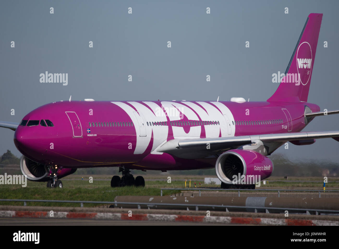 Wow Airlines Iceland Airbus A330 Aircraft Stock Photo