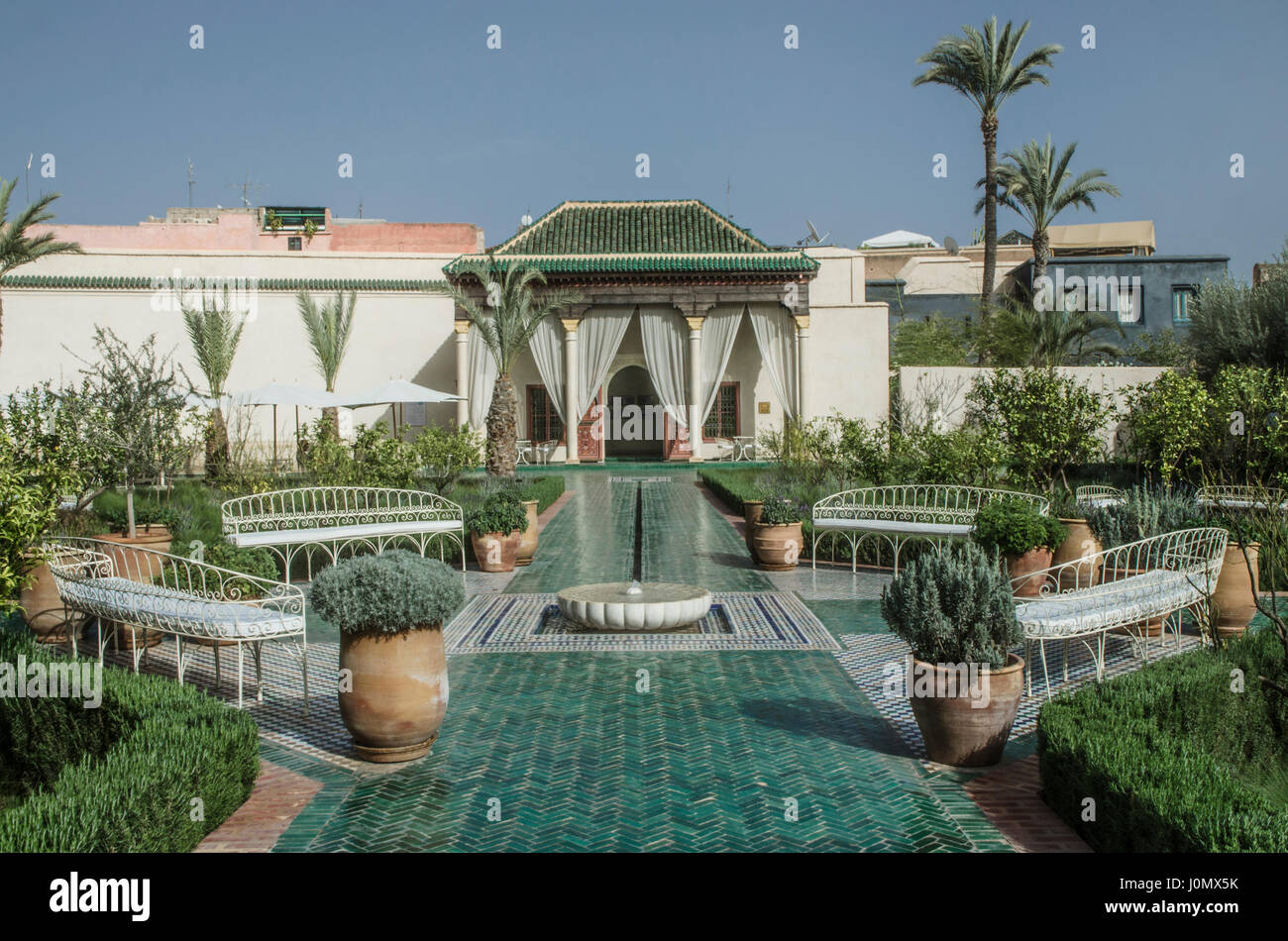 Marrakesh Secret garden Islamic garden Stock Photo