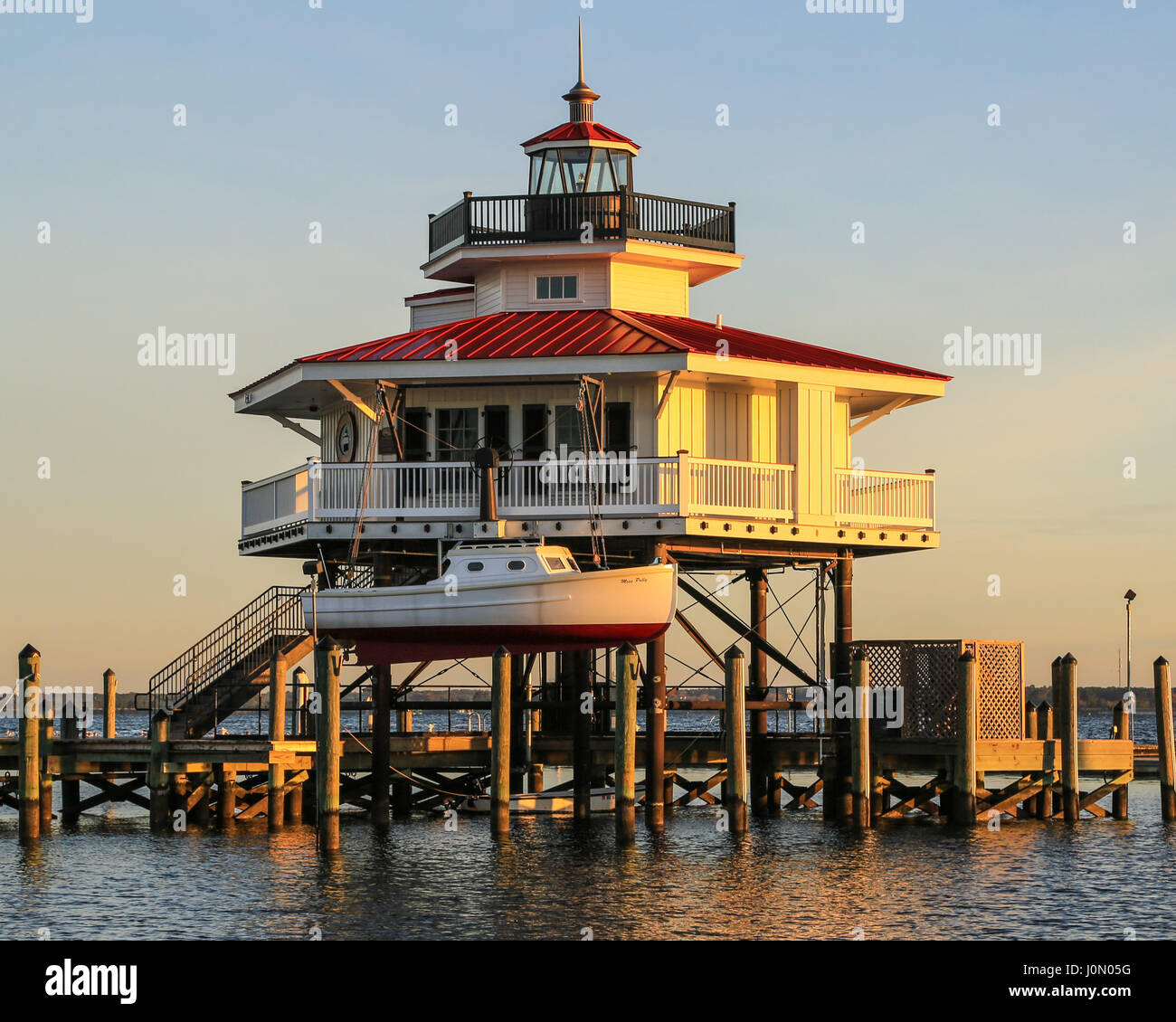 Choptank river lighthouse in cambridge maryland stock photo alamy