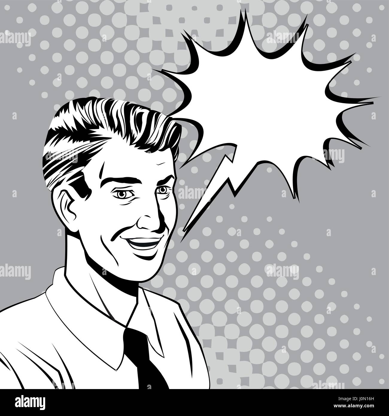 man style pop art bubble speak Stock Vector Image & Art - Alamy