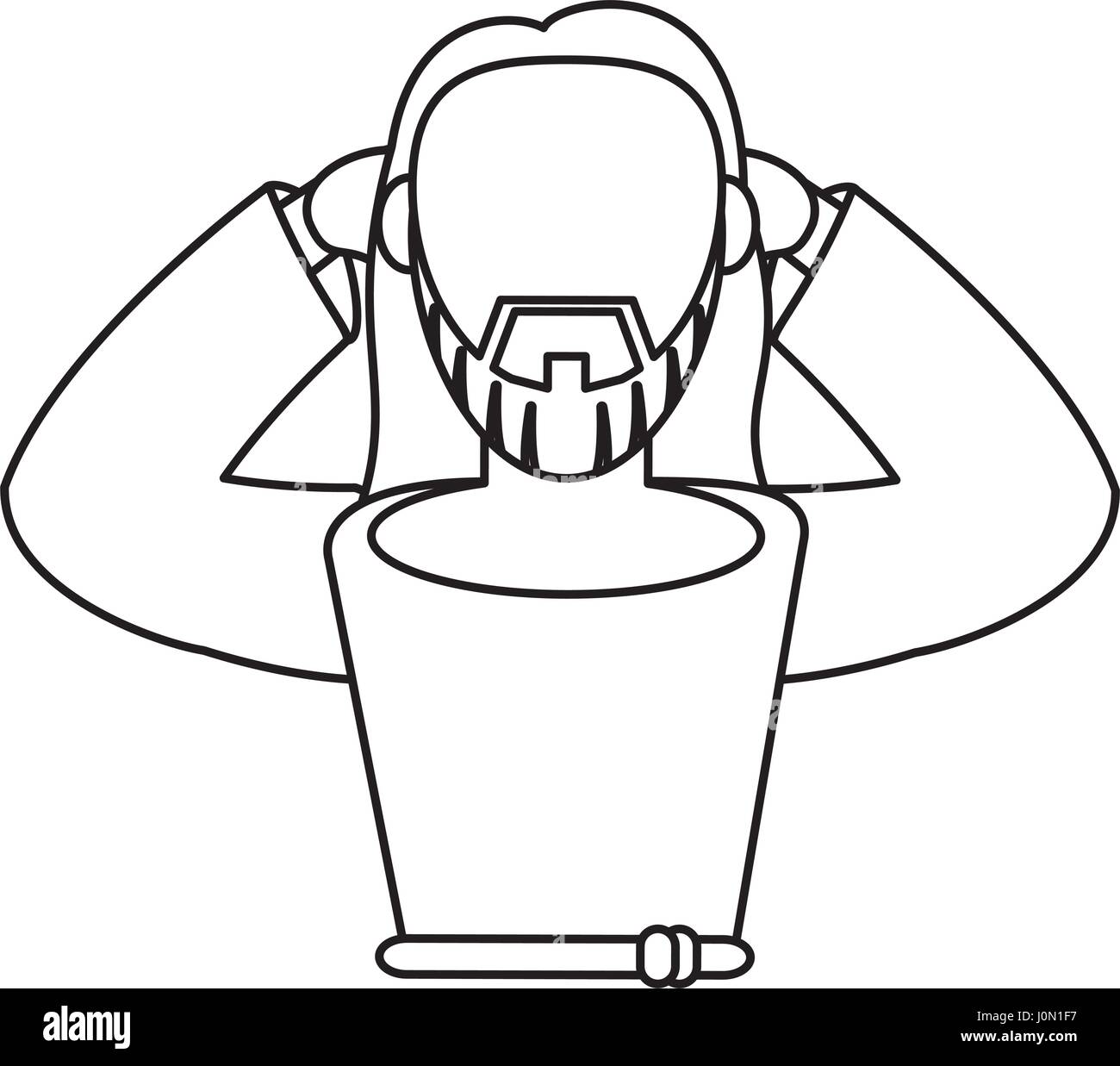 jesus christ of nazareth outline Stock Image