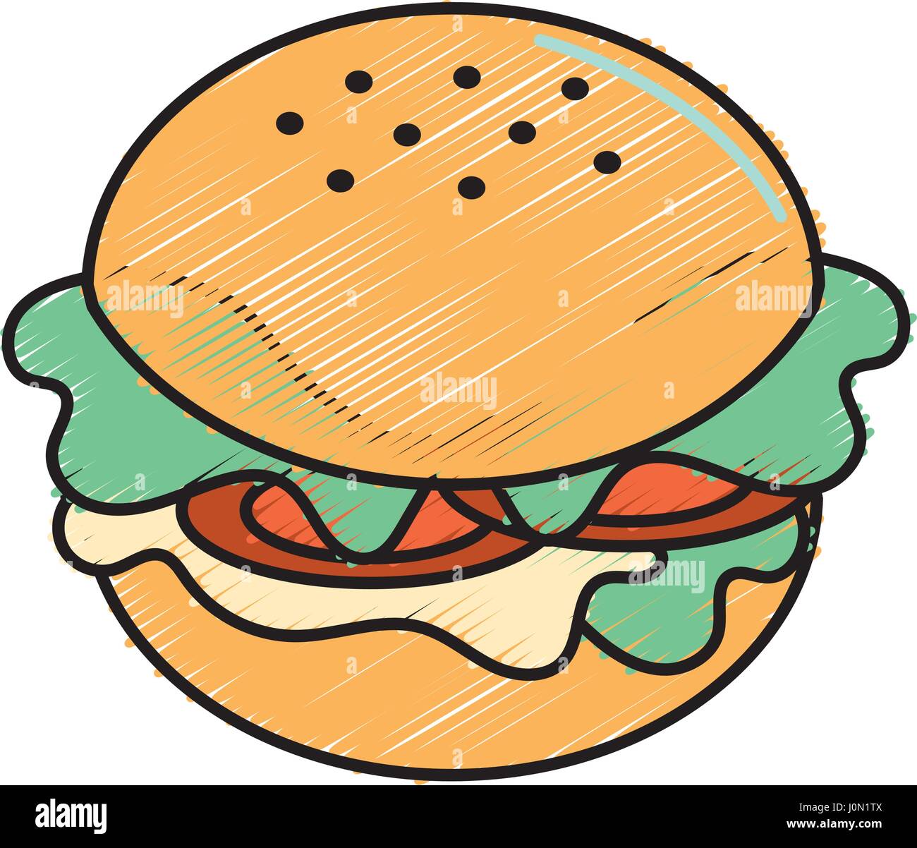 fast food hamburger meal Stock Vector Image & Art - Alamy