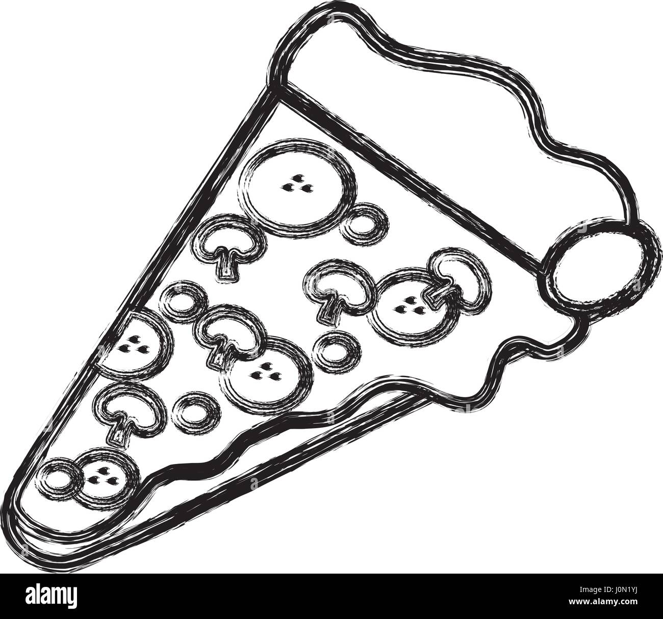 contour fast food pizza meal Stock Vector Image & Art - Alamy