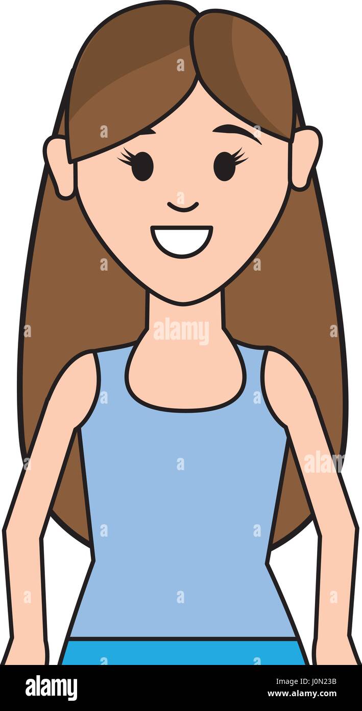 Pretty nice young woman Stock Vector Images - Alamy