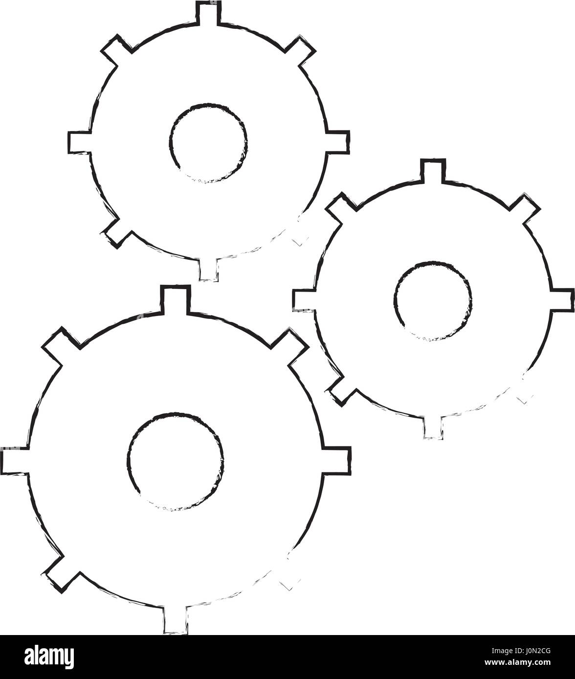 sketch gear teamwork collaboration icon Stock Vector Image & Art - Alamy