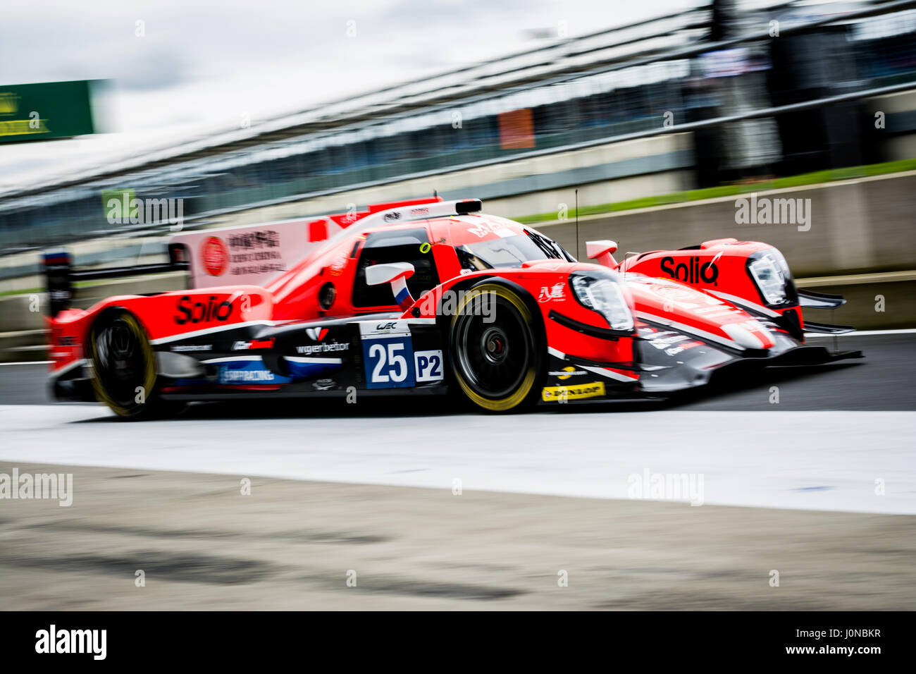 Towcester, Northamptonshire, UK. 15th April, 2017. FIA WEC racing team CEFC Manor TRS Racing (Roberto Gonzalez / Simon Trummer / Vitaly Petrov) during practice session for the 6 Hours of Silverstone of the FIA World Endurance Championship at Silverstone Circuit (Photo by Gergo Toth / Alamy Live News) Stock Photo