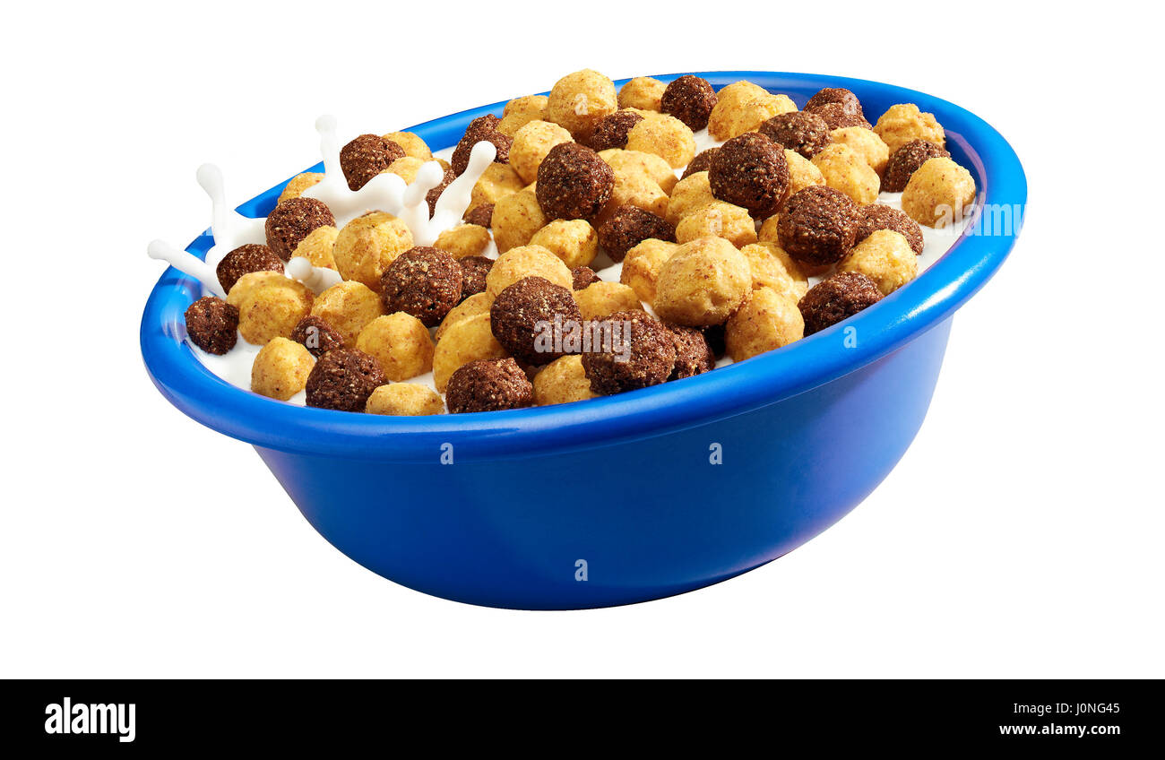 Peanut Butter and Chocolate Corn Puff Cereal Stock Photo Alamy