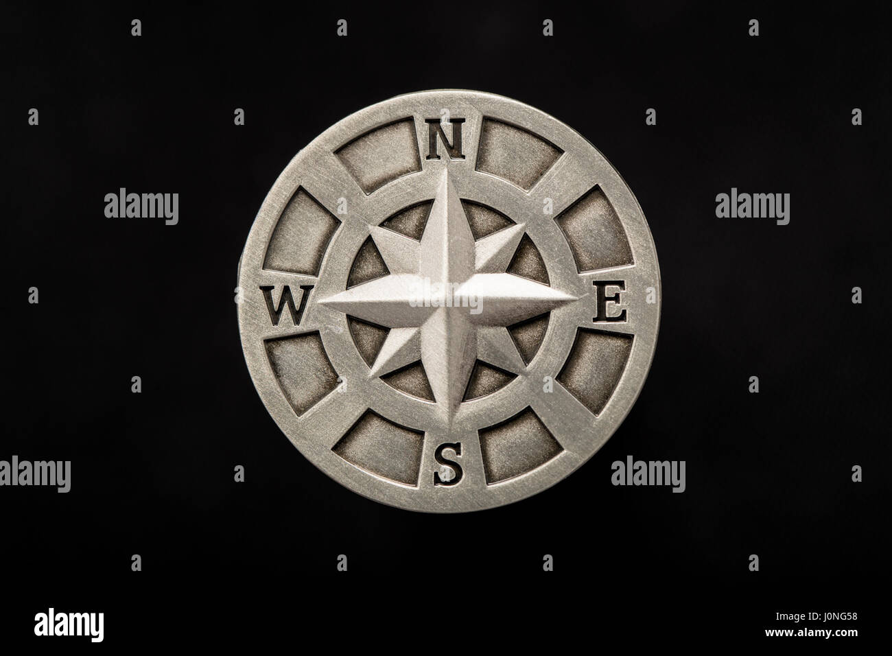 Simple graphic object of a navigational compass rose Stock Photo
