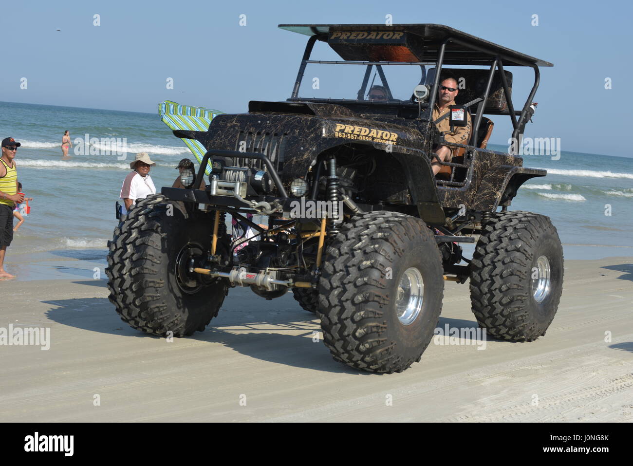 Jeep week at Daytona Beach thousands of jeeps on the beach and on the