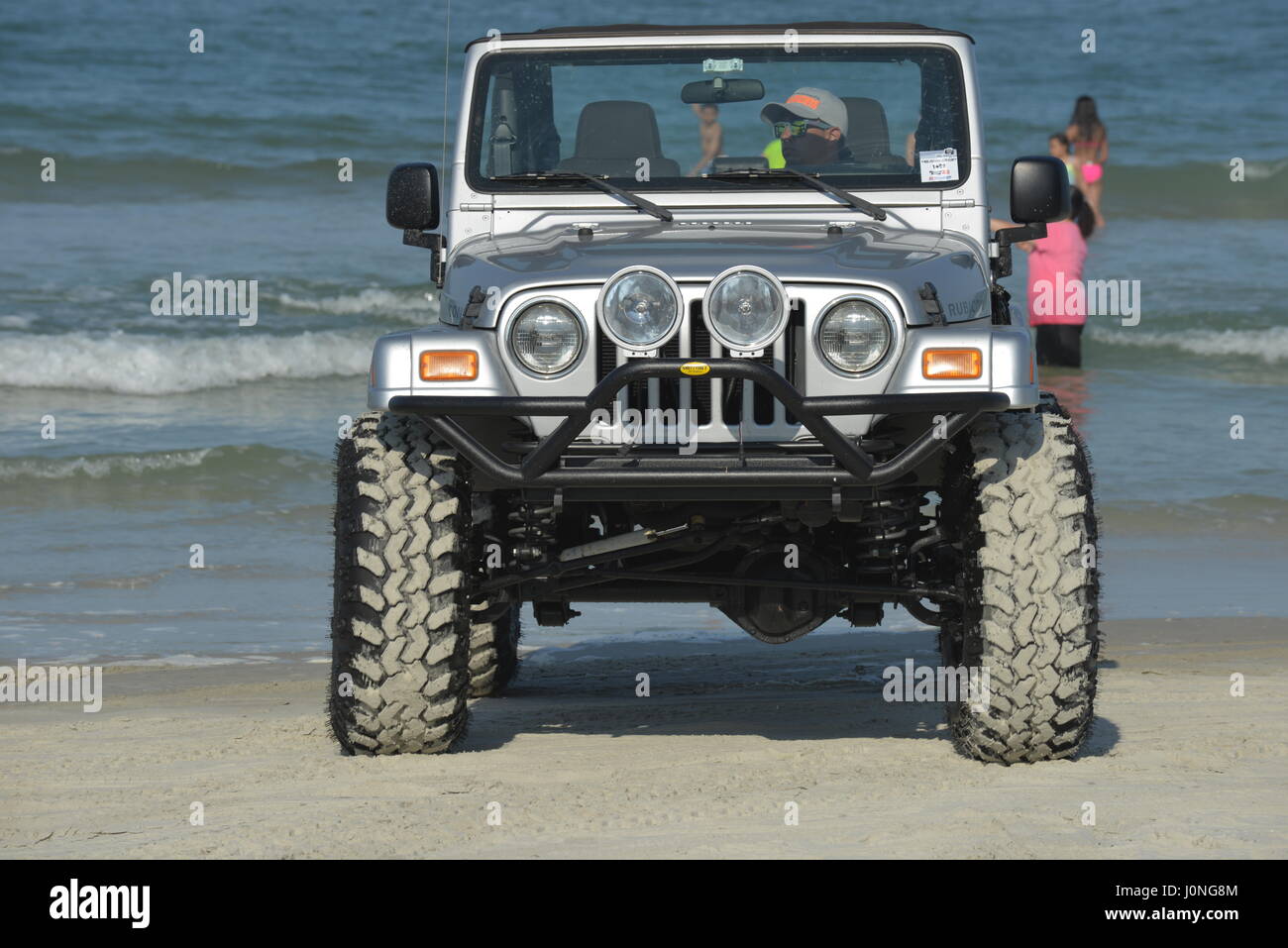 Jeep week at Daytona Beach thousands of jeeps on the beach and on the