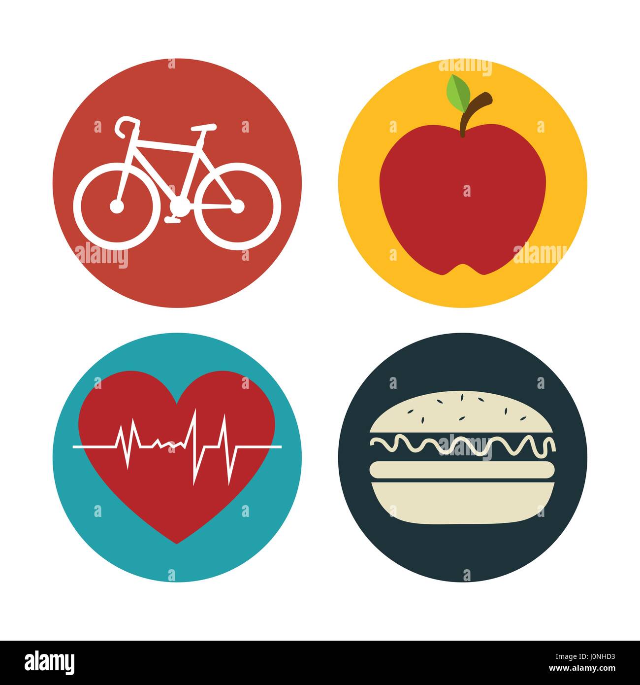 healthy lifestyle set icons Stock Vector Image & Art - Alamy