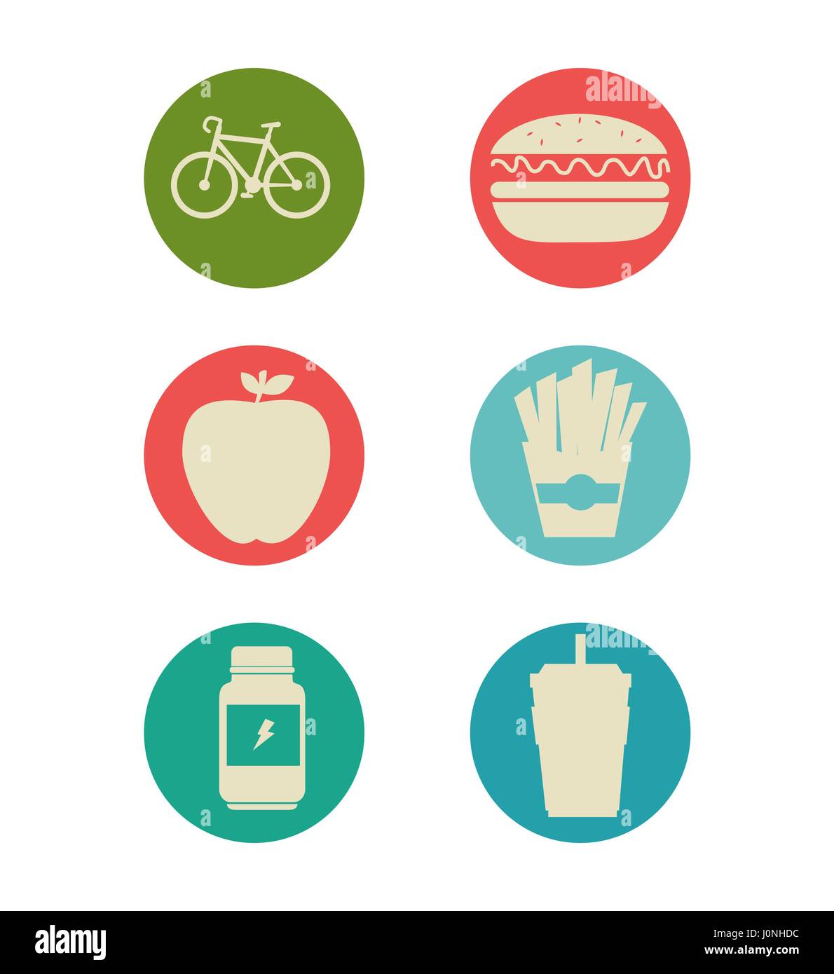 healthy lifestyle set icons Stock Vector Image & Art - Alamy