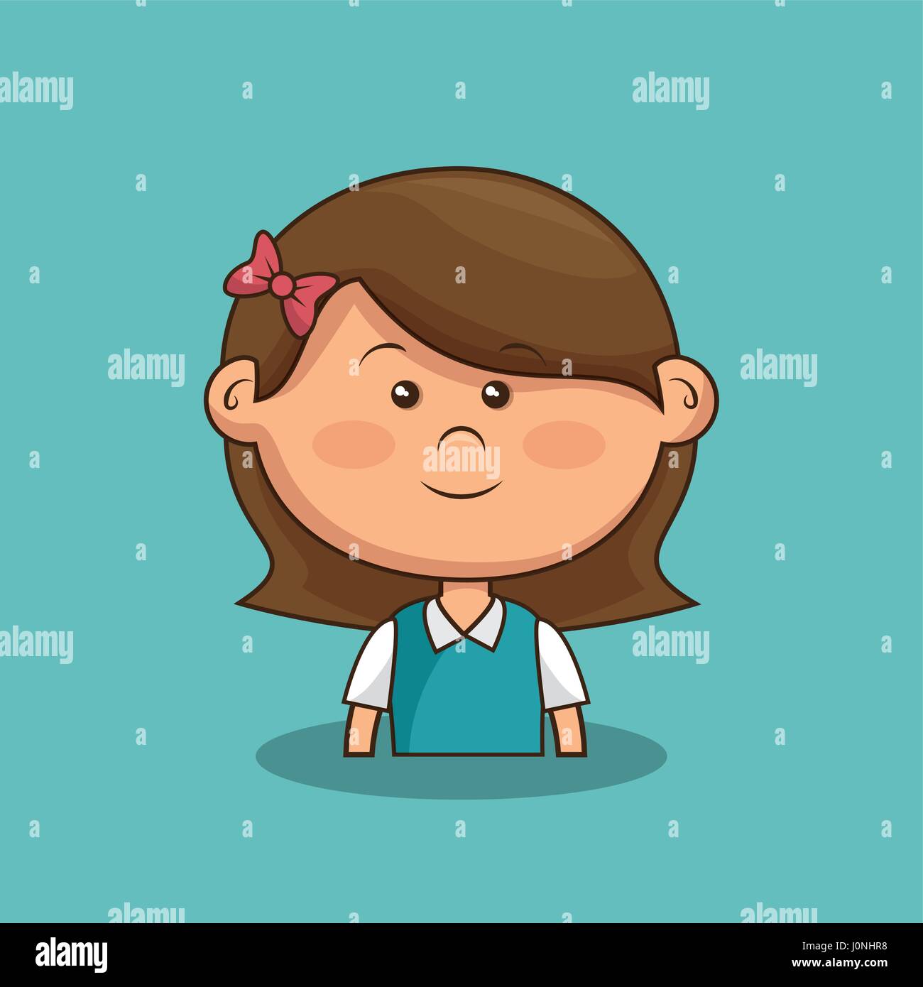 cute little girl character Stock Vector Image & Art - Alamy