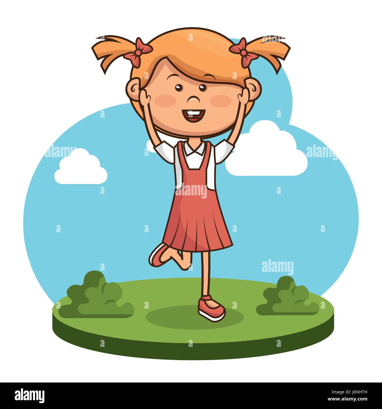 cute little girl character Stock Vector Image & Art - Alamy