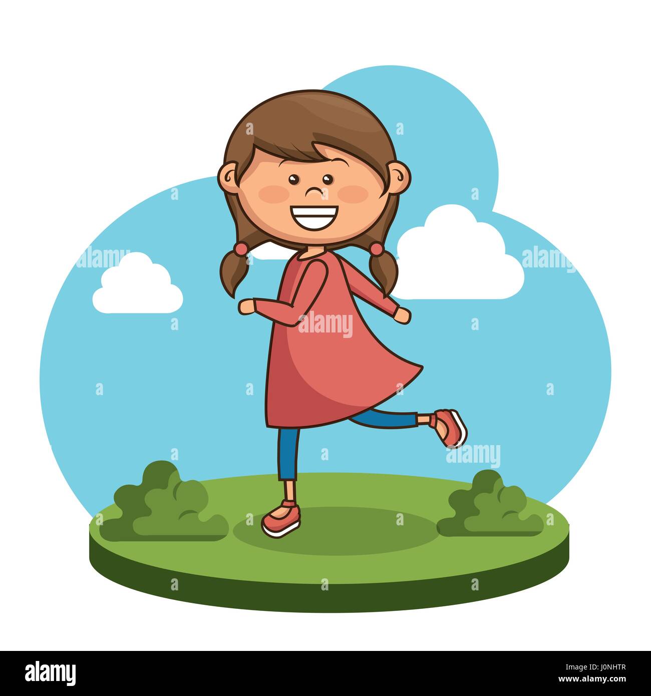 cute little girl character Stock Vector Image & Art - Alamy