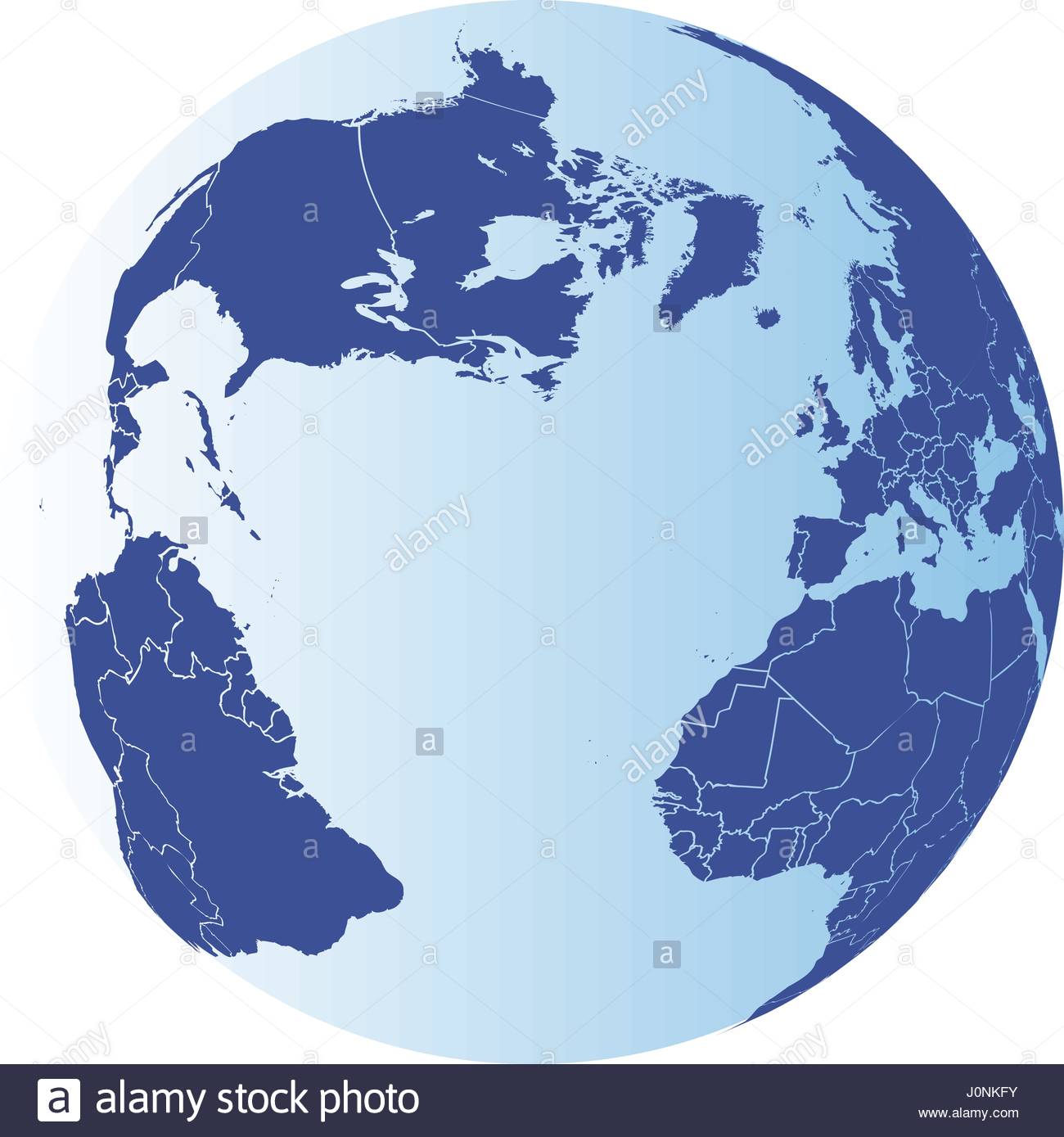 North America South America Europe And Africa Globe Elements Of