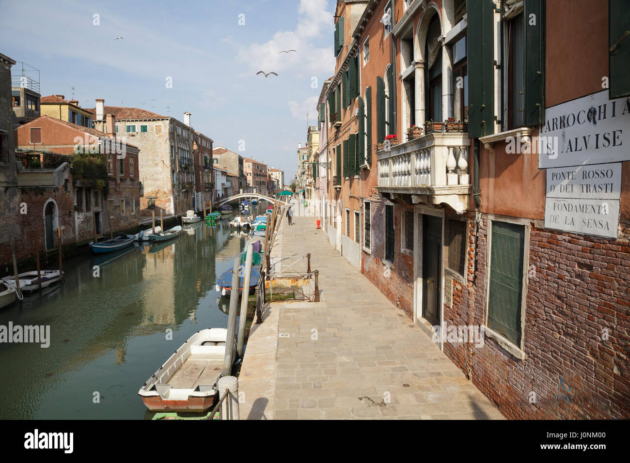Fondamenta de la Sensa, Cannaregio, Venice, Veneto, Italy Stock Photo