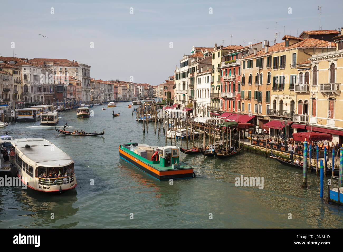 Grand Canal from the Rialto Bridge, Venice, Veneto, Italy Stock Photo