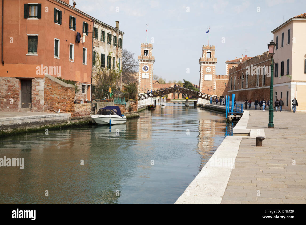 Arsenal viewed from Fondamenta Arsenale -  Arsenale di Venezia, Venice, Veneto, Italy Stock Photo