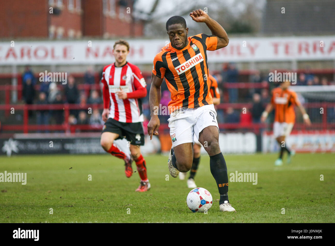 Football match between Altrincham and at the J. Davidson Stadium