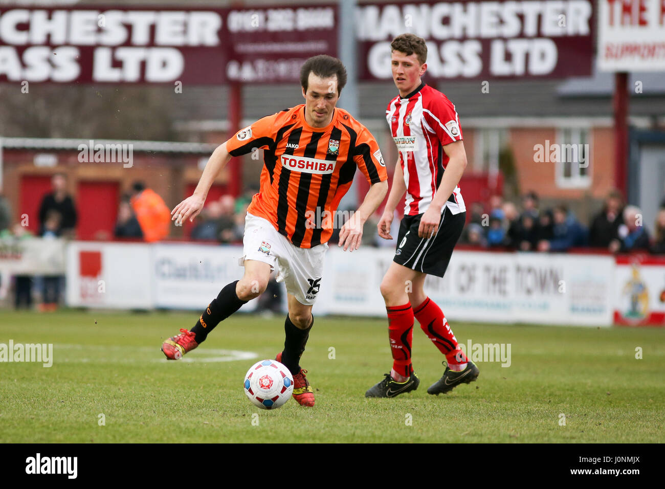Football match between Altrincham and at the J. Davidson Stadium