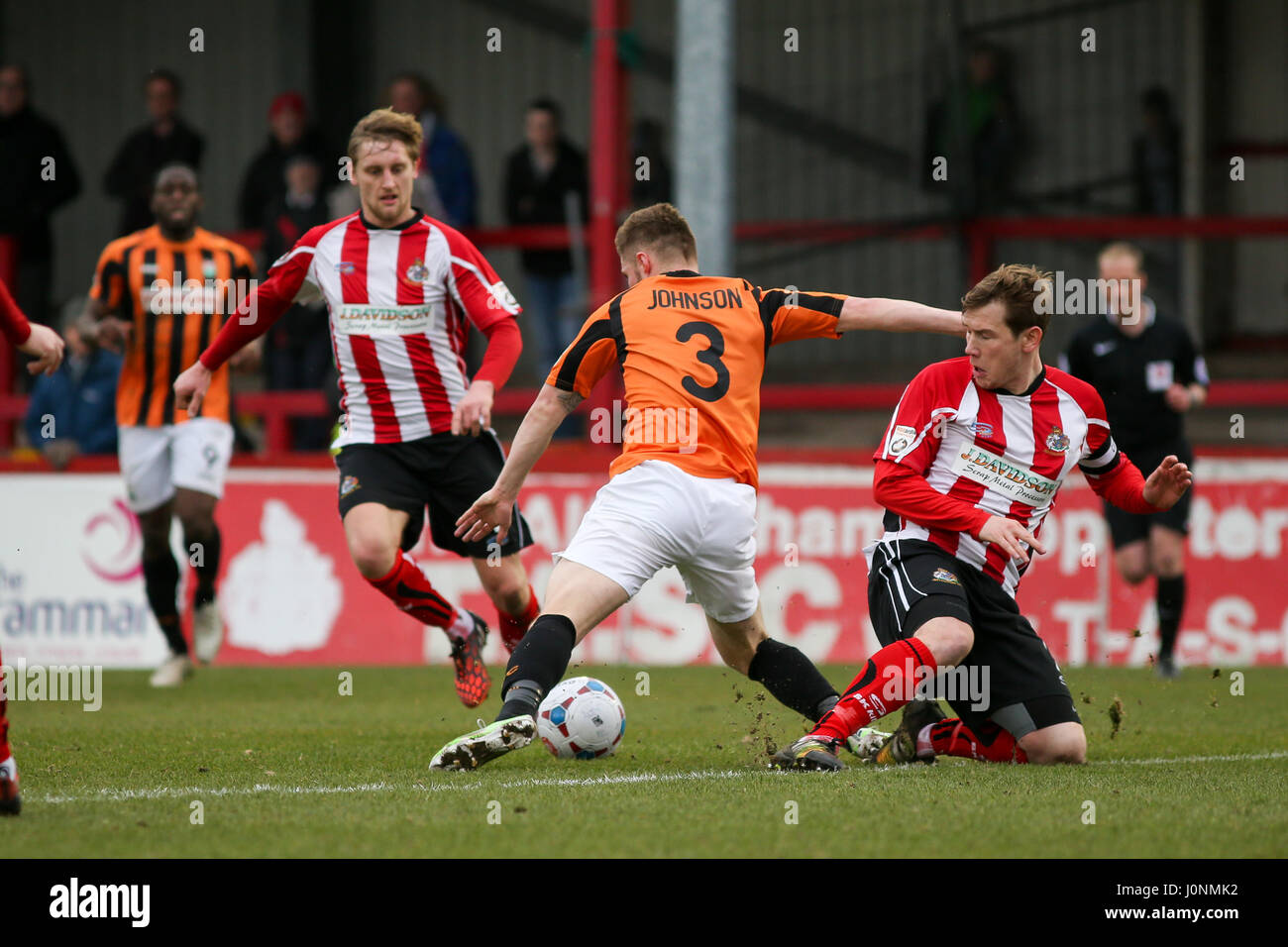 Football match between Altrincham and at the J. Davidson Stadium