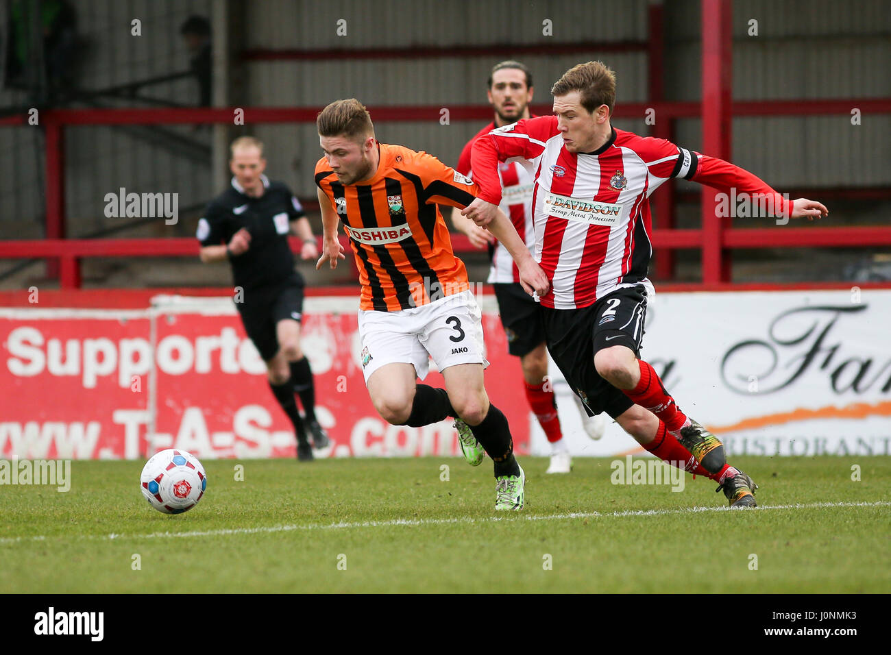 Football match between Altrincham and at the J. Davidson Stadium