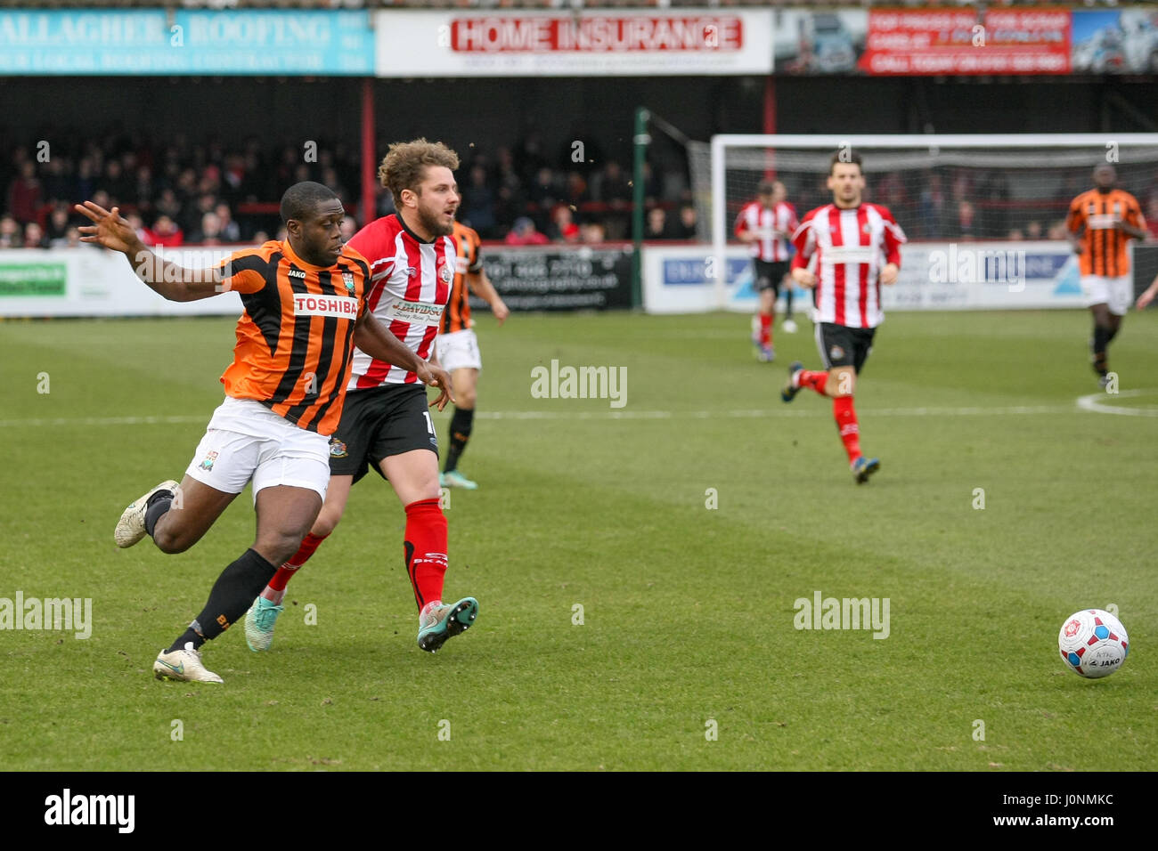 Football match between Altrincham and at the J. Davidson Stadium