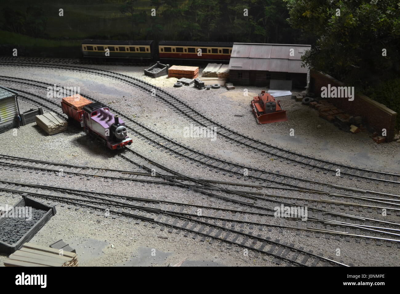 Thomas model trains Stock Photo