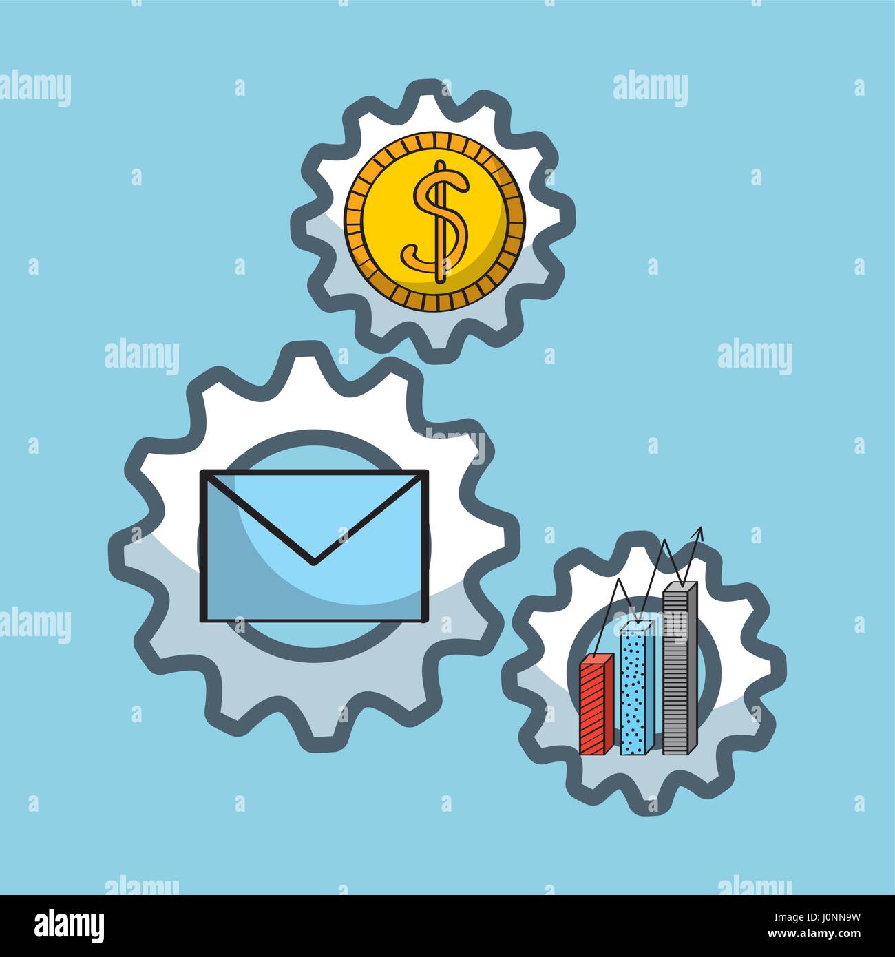 business flat line icons Stock Vector Image & Art - Alamy