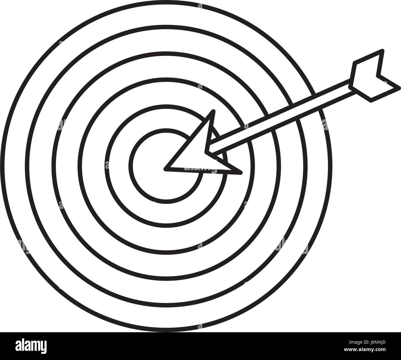 target with arrow isolated icon Stock Vector Image & Art - Alamy