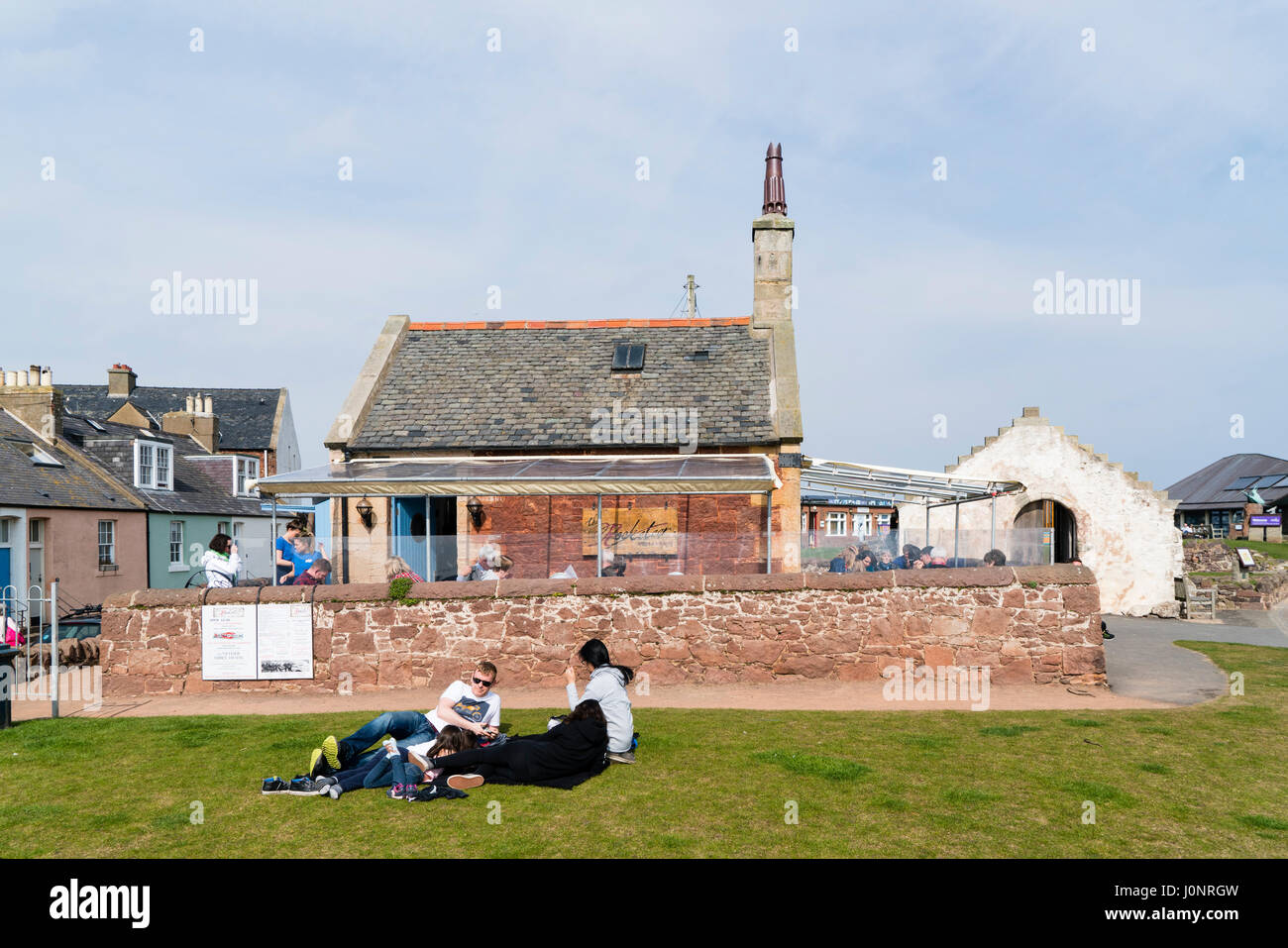 view of Rocketeer  seafood restaurant in North Berwick, East Lothian, Scotland, United Kingdom Stock Photo