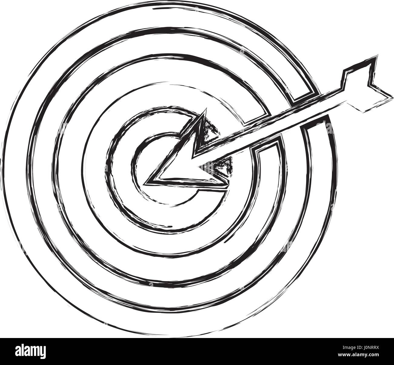 target with arrow isolated icon Stock Vector Image & Art - Alamy