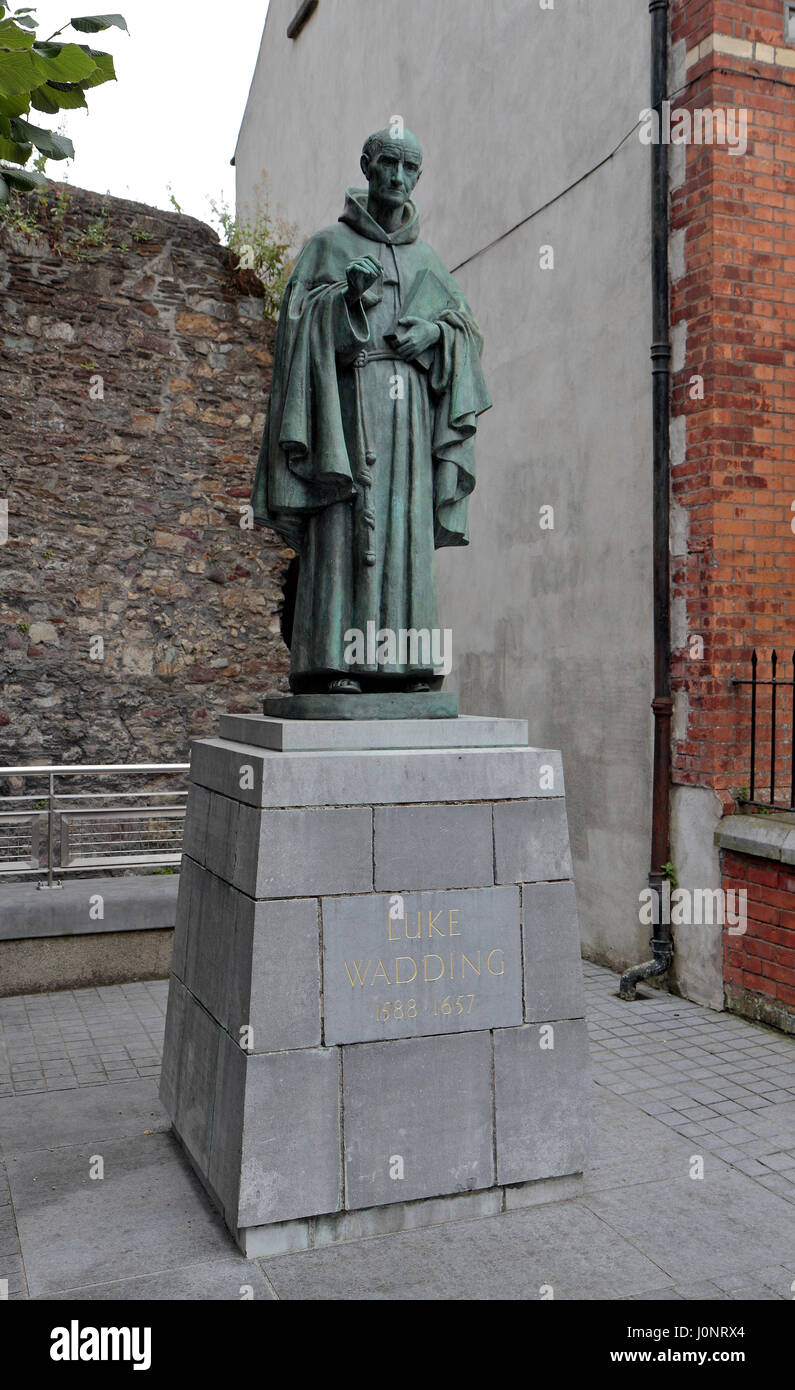 Luke Wadding Statue of Father Luke Wadding (1588-1657), an Irish Franciscan friar ...