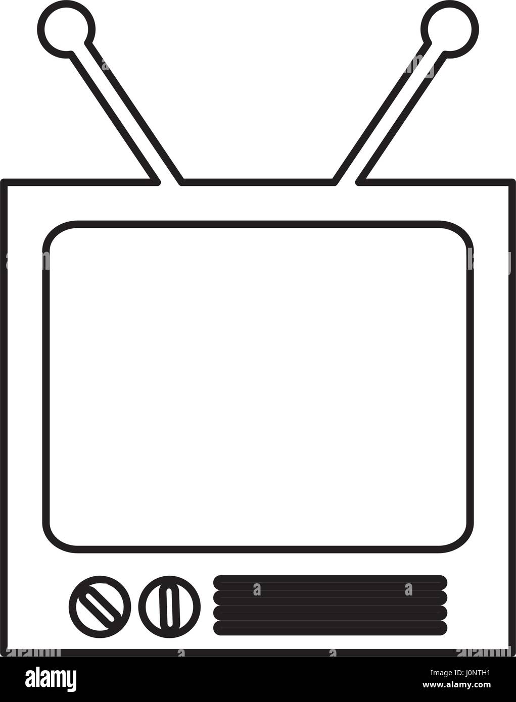 retro tv isolated icon Stock Vector Image & Art - Alamy
