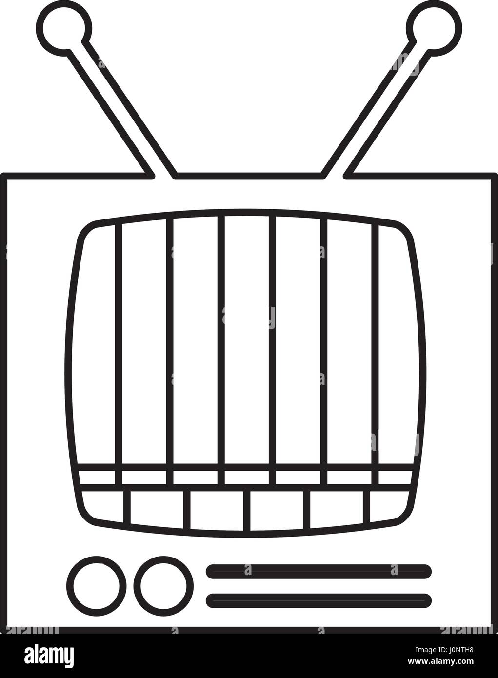 retro tv isolated icon Stock Vector Image & Art - Alamy