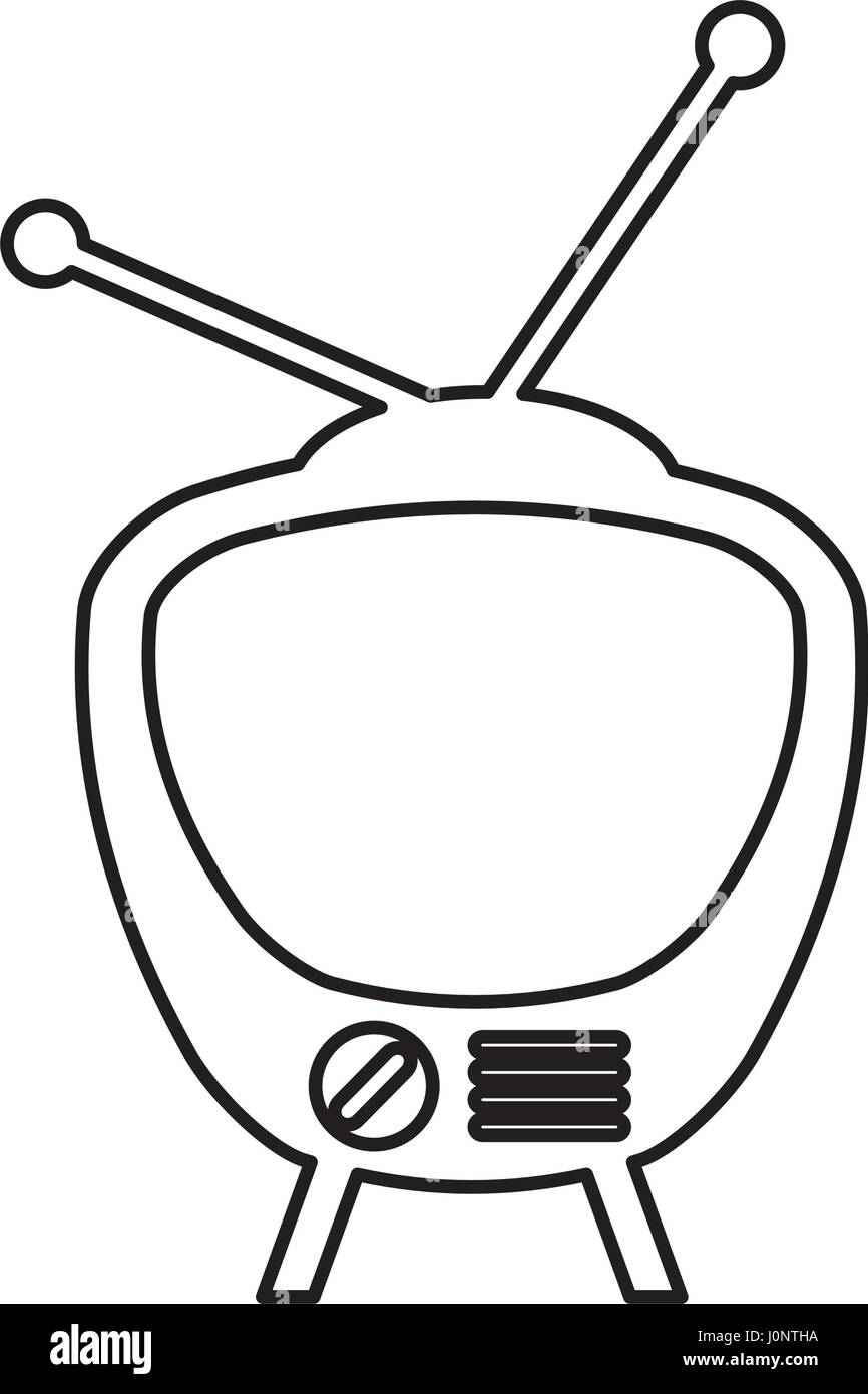 retro tv isolated icon Stock Vector Image & Art - Alamy
