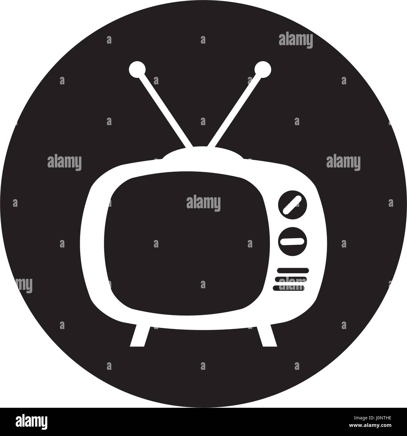retro tv isolated icon Stock Vector Image & Art - Alamy