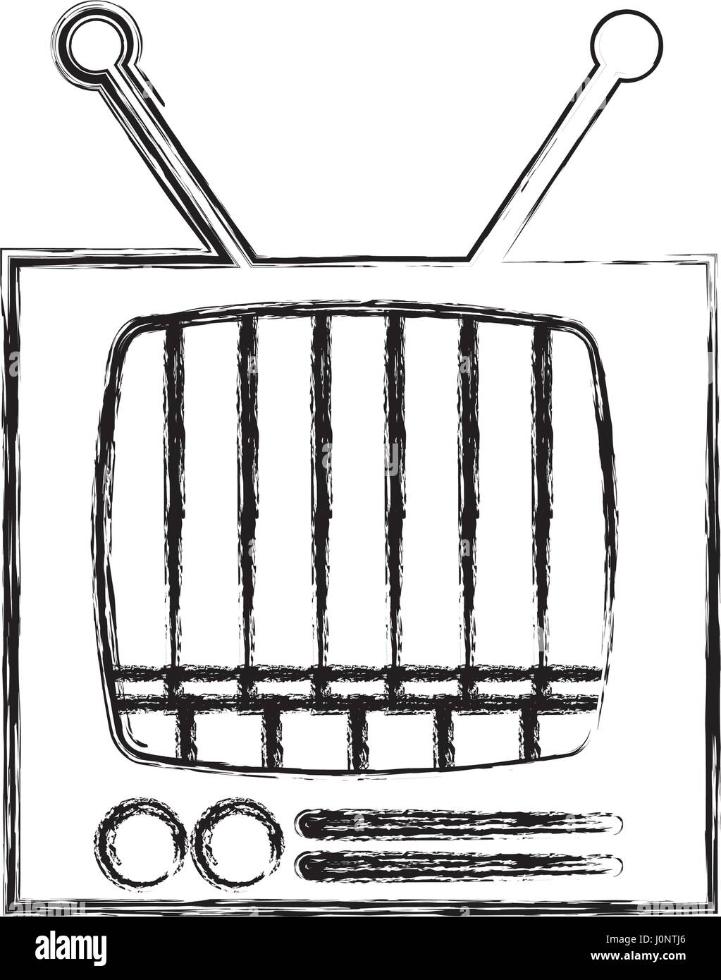 retro tv isolated icon Stock Vector Image & Art - Alamy