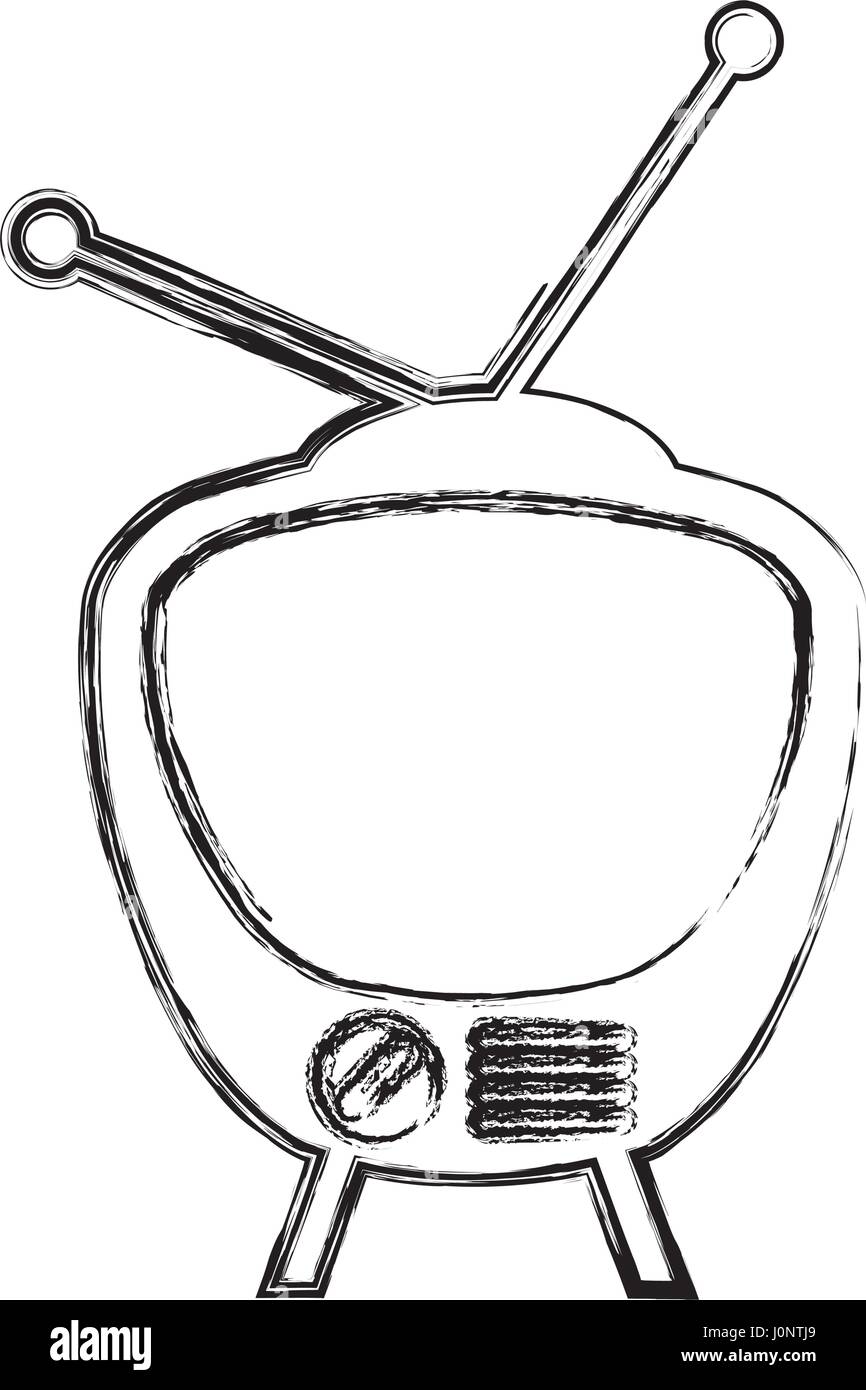 retro tv isolated icon Stock Vector Image & Art - Alamy