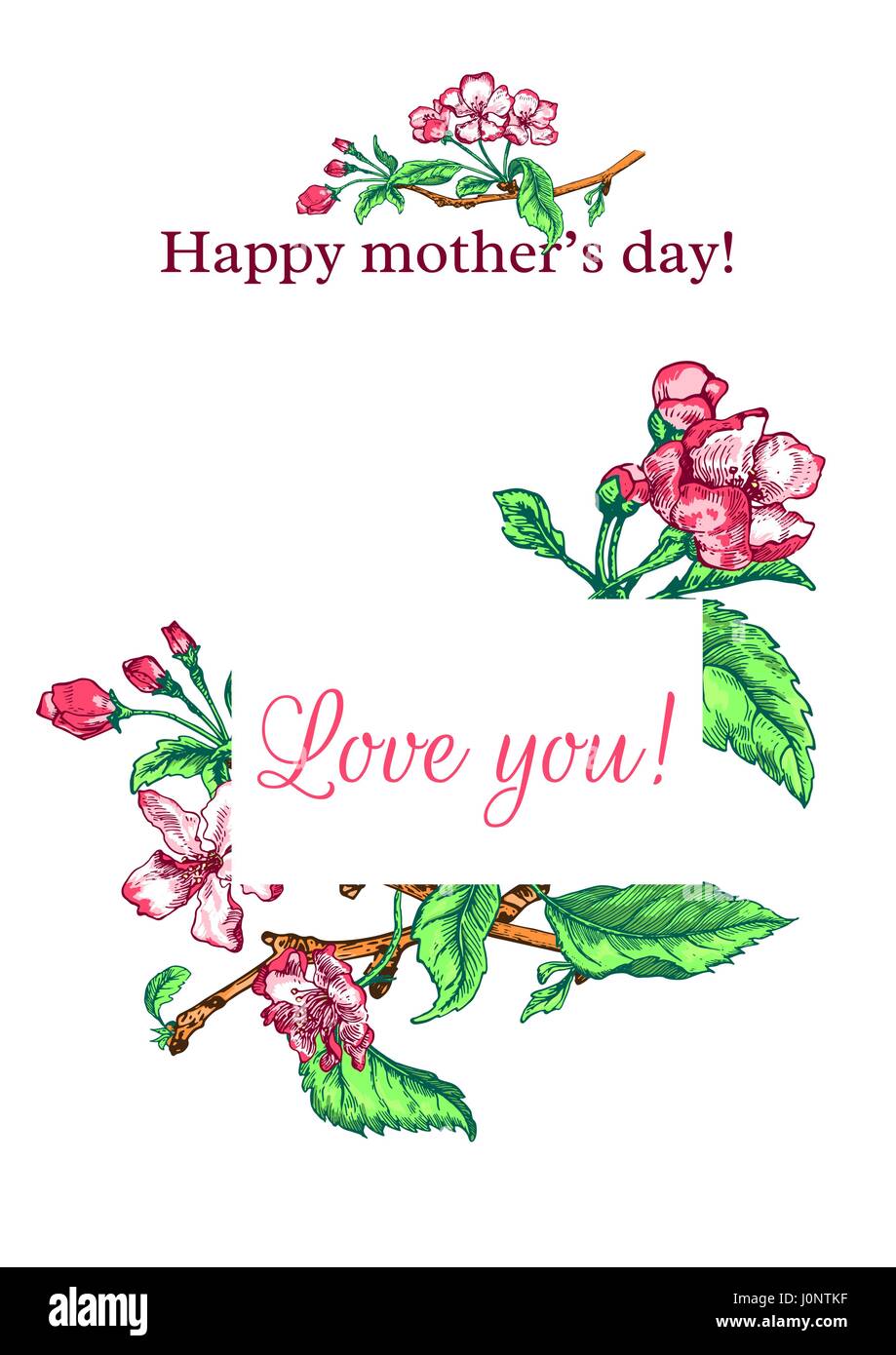 Mothers day sketch Stock Vector Image & Art - Alamy