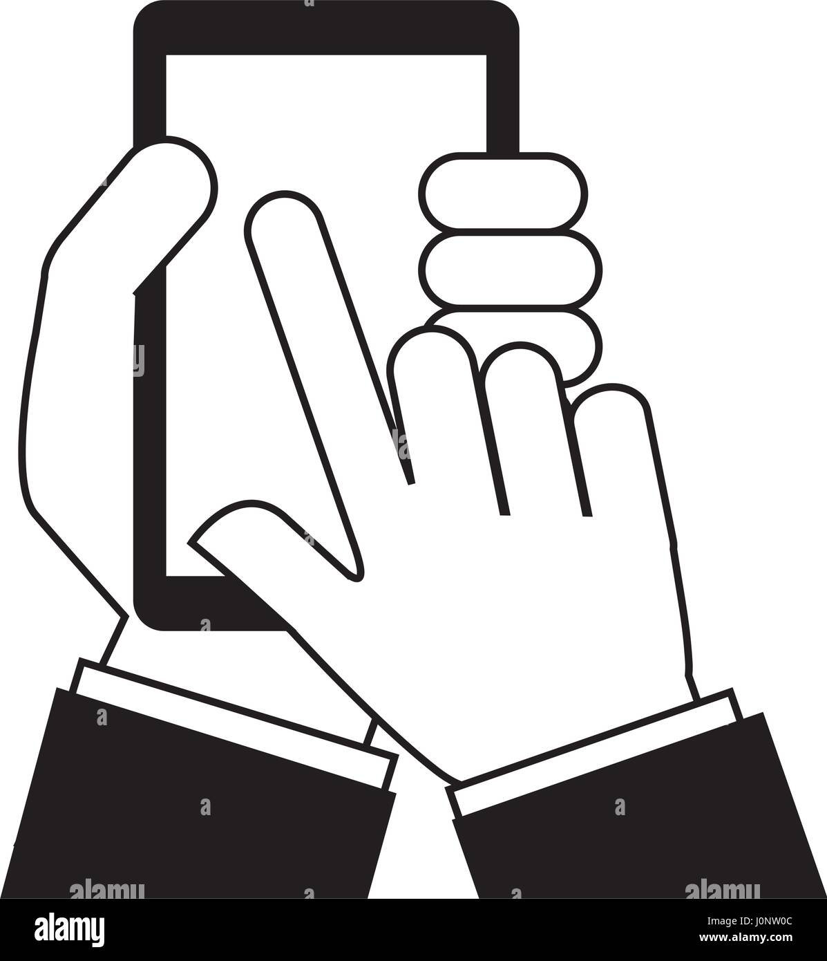 hands user smartphone icon Stock Vector Image & Art - Alamy