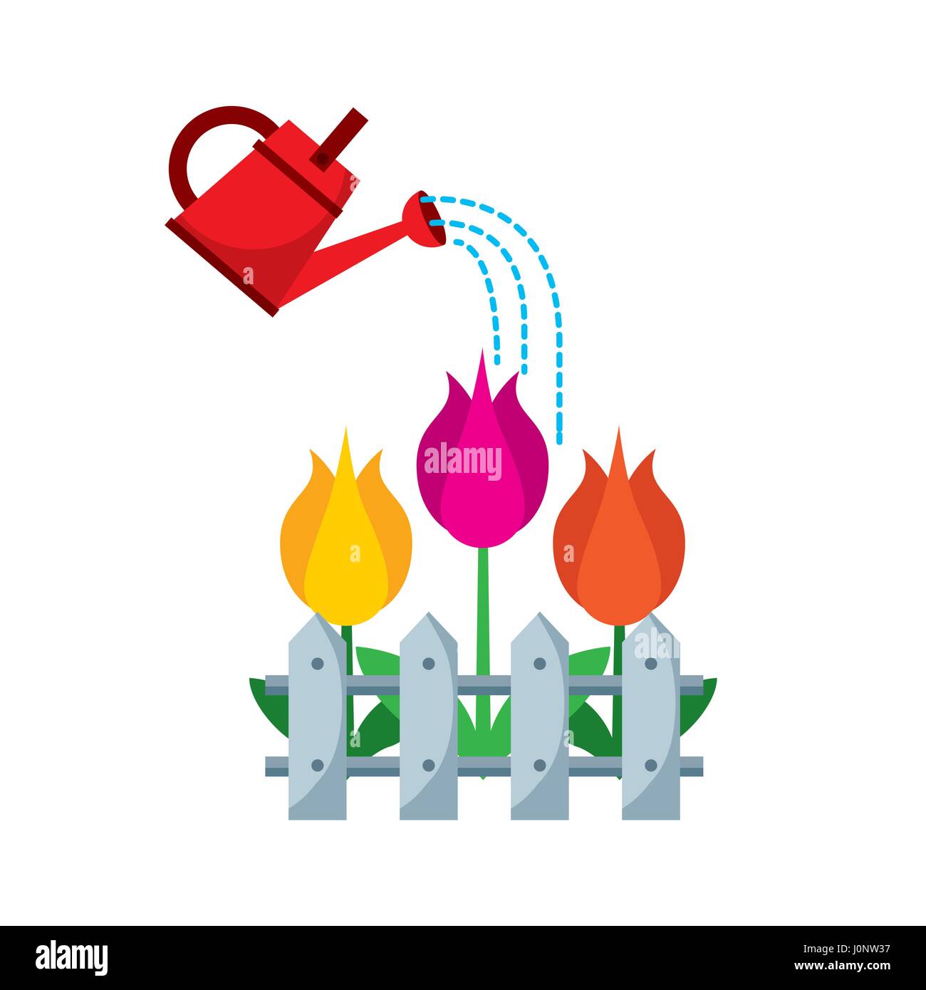 beautiful garden flat icons Stock Vector Image & Art - Alamy