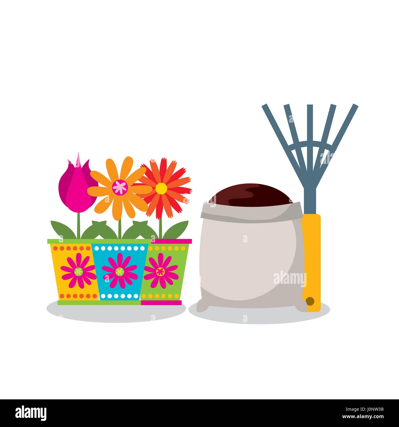 beautiful garden flat icons Stock Vector Image & Art - Alamy