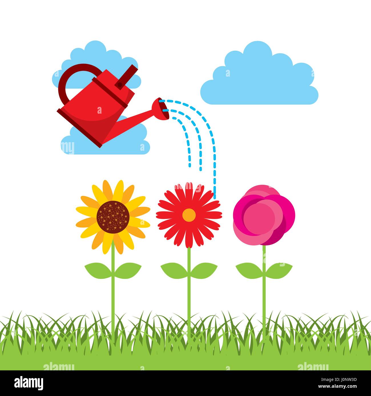 beautiful garden flat icons Stock Vector Image & Art - Alamy