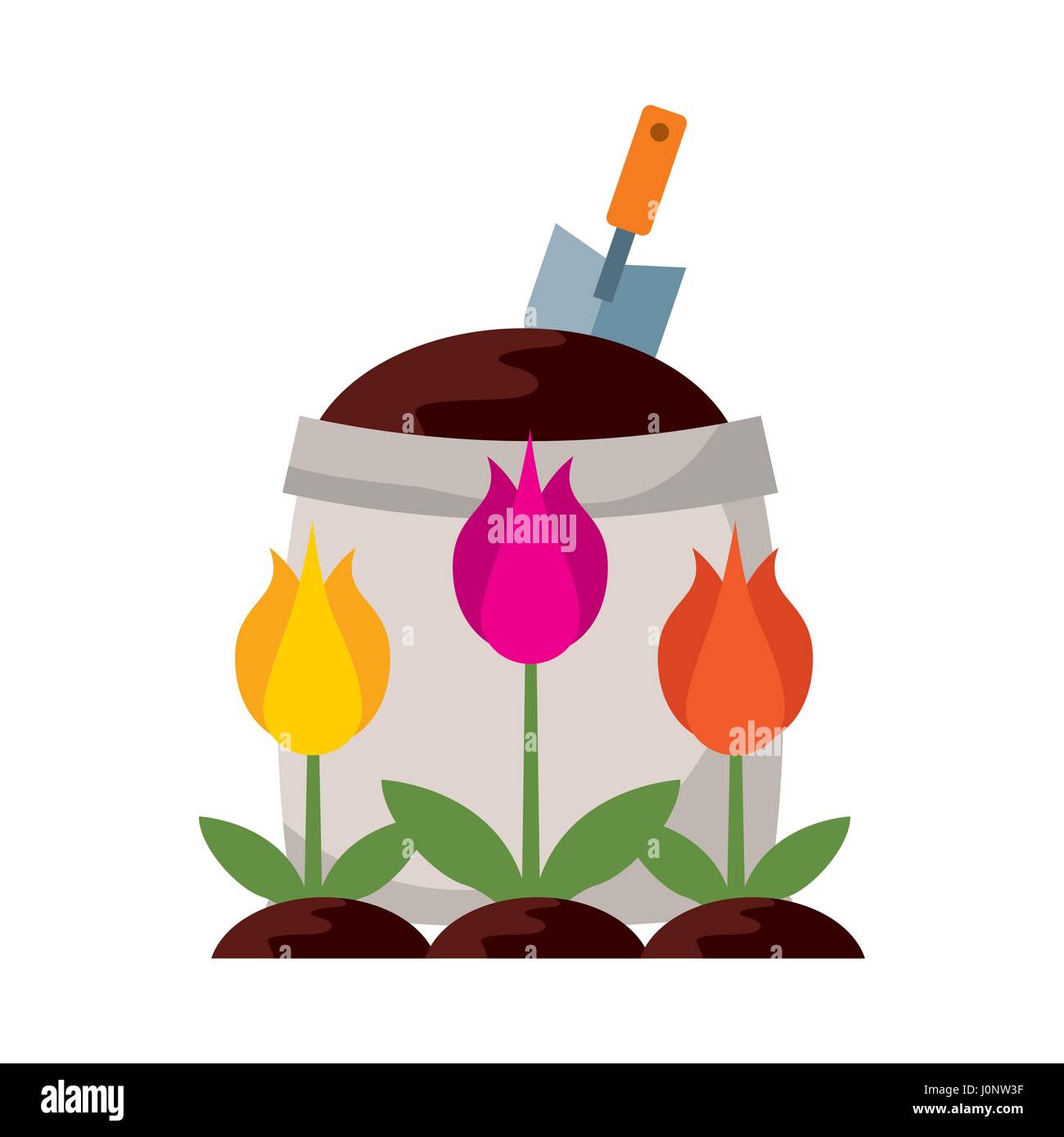 beautiful garden flat icons Stock Vector Image & Art - Alamy