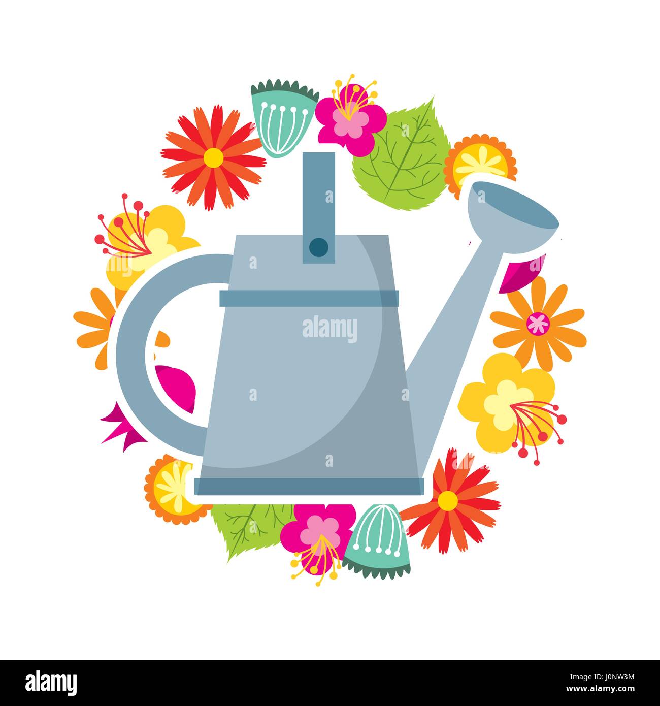 beautiful garden flat icons Stock Vector Image & Art - Alamy