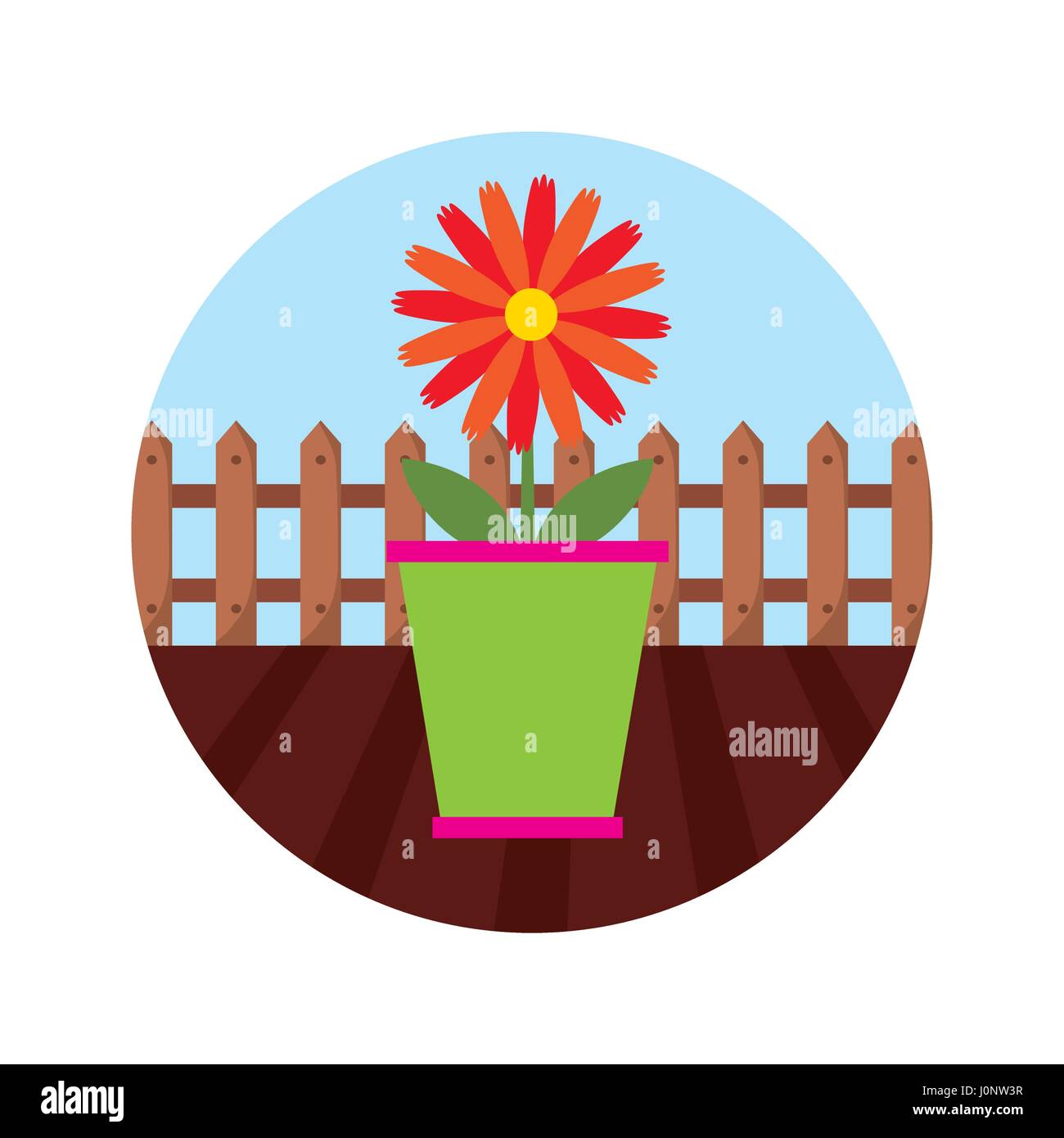 beautiful garden flat icons Stock Vector Image & Art - Alamy